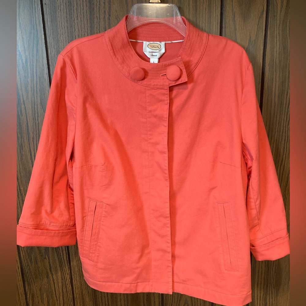 Talbots Coral Colored 3/4 Sleeve Jacket